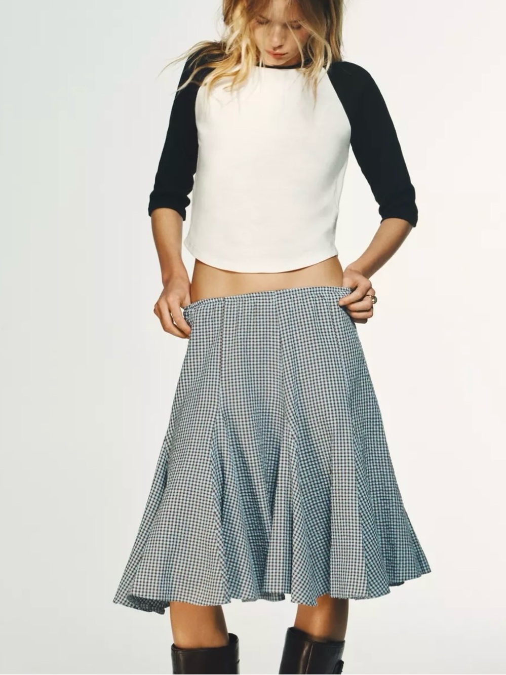 NWT ZARA HEAVY COTTON RAGLAN T-SHIRT